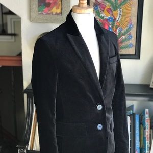 Theory Black button velvet blazer👩‍⚖️